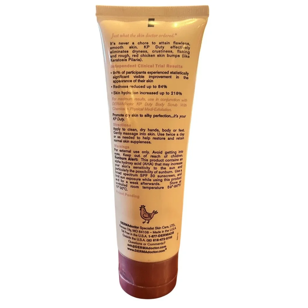 DERMAdoctor KP Duty‎ Moisturizing Therapy 4oz Dry Rough Skin Lotion Full